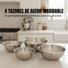 Set De Tazones De Acero Inoxidable X 4