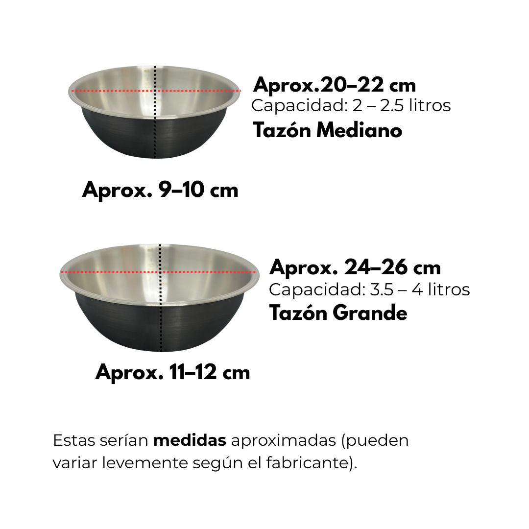 Set De Tazones De Acero Inoxidable X 4